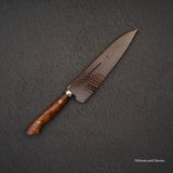Nigara Anmon (暗紋) SG2 Raindrop Damascus K-tip Petty 150mm Amboyna Burl Western