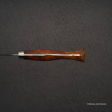Nigara Anmon (暗紋) SG2 Raindrop Damascus K-tip Petty 150mm Amboyna Burl Western