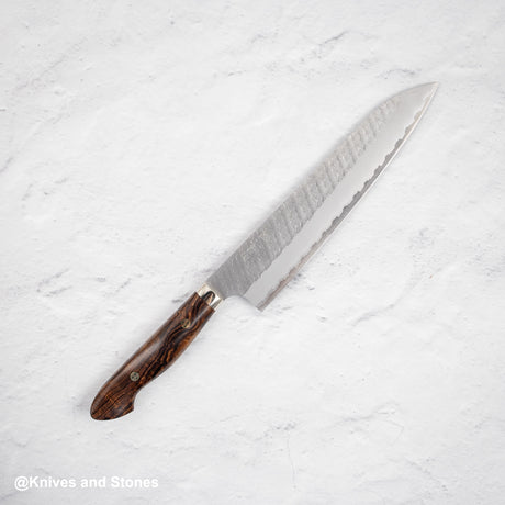 Nigara SG2 Tsuchime Matt Migaki Gyuto 240mm Western Ironwood with Saya