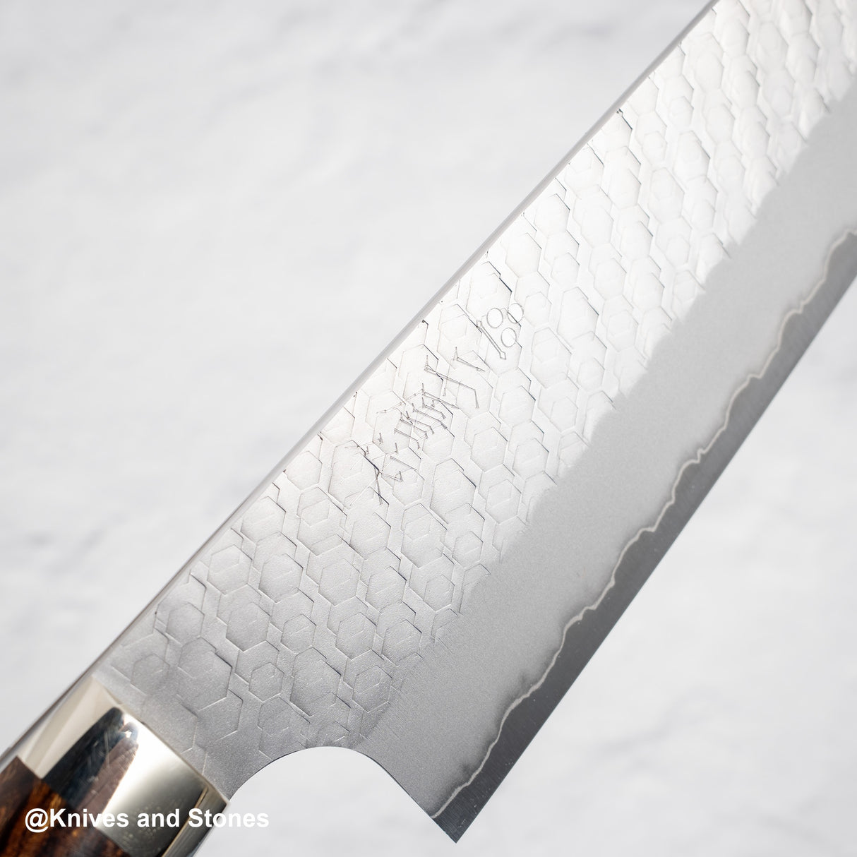 Nigara SG2 Tsuchime Matt Migaki Gyuto 240mm Western Ironwood with Saya
