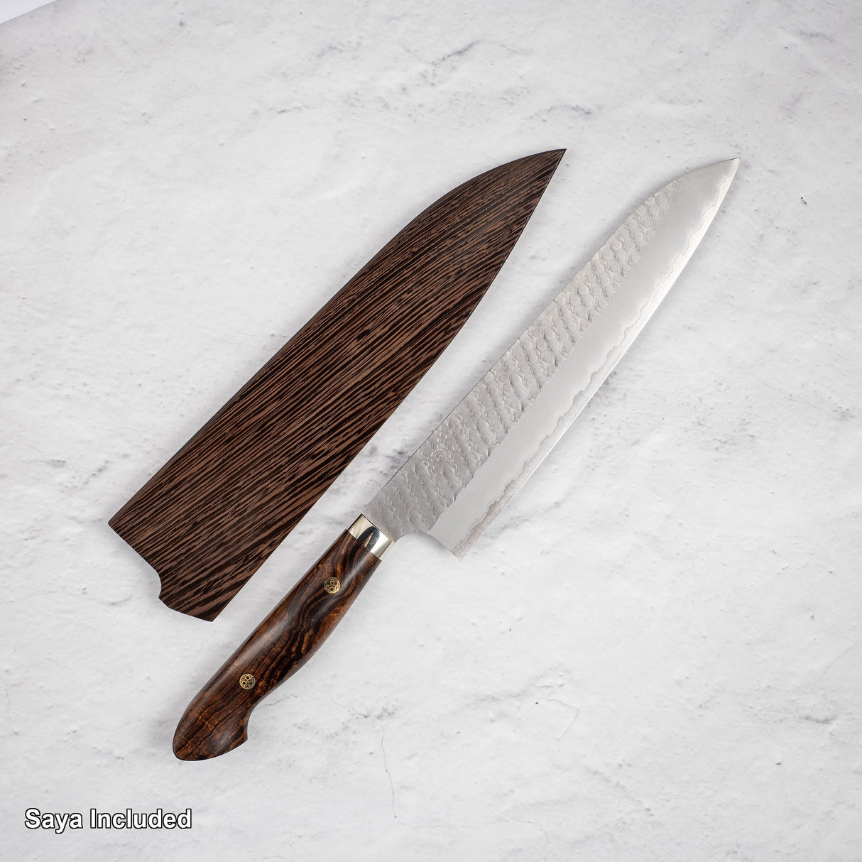 Nigara SG2 Tsuchime Matt Migaki Gyuto 240mm Western Ironwood with Saya