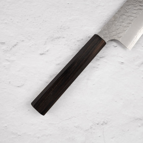 Nigara SG2 Tsuchime Matt Migaki K-tip Gyuto 210mm Ebony