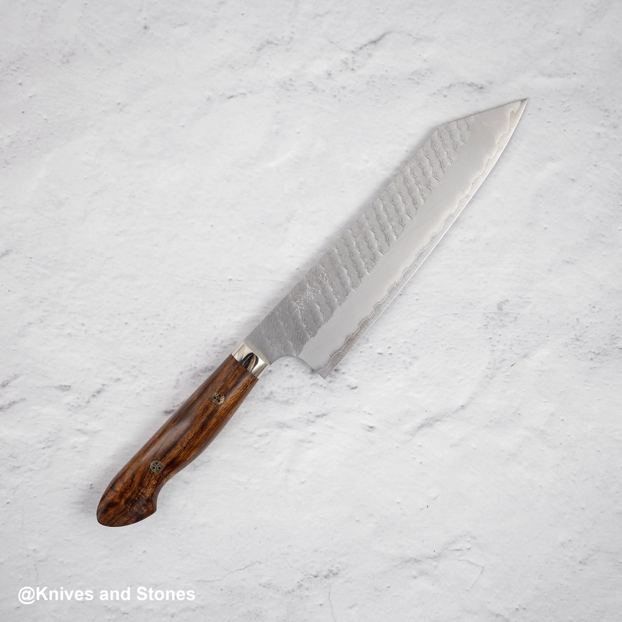 Nigara SG2 Tsuchime Matt Migaki K-tip Gyuto 210mm Western Ironwood