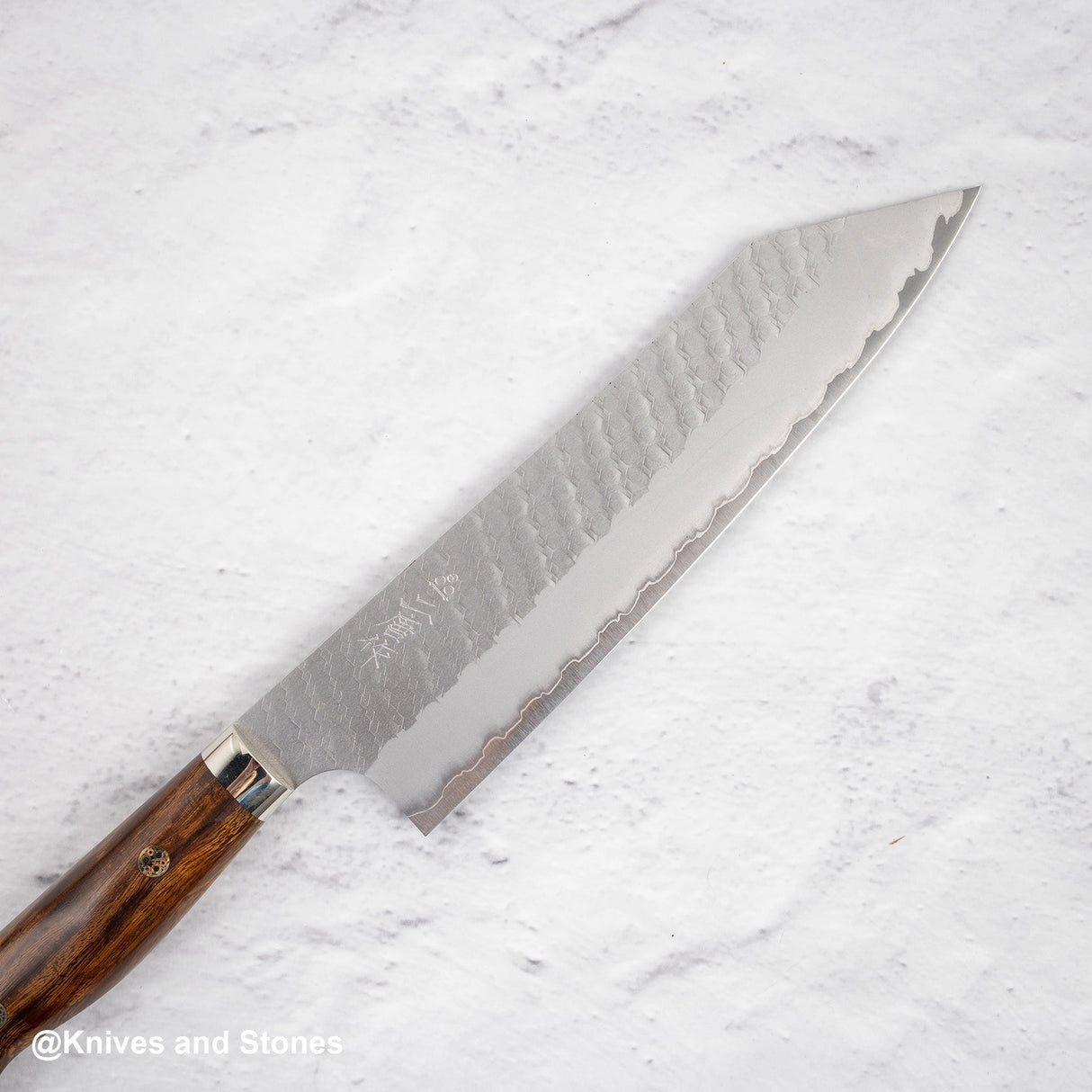 Nigara SG2 Tsuchime Matt Migaki K-tip Gyuto 210mm Western Ironwood