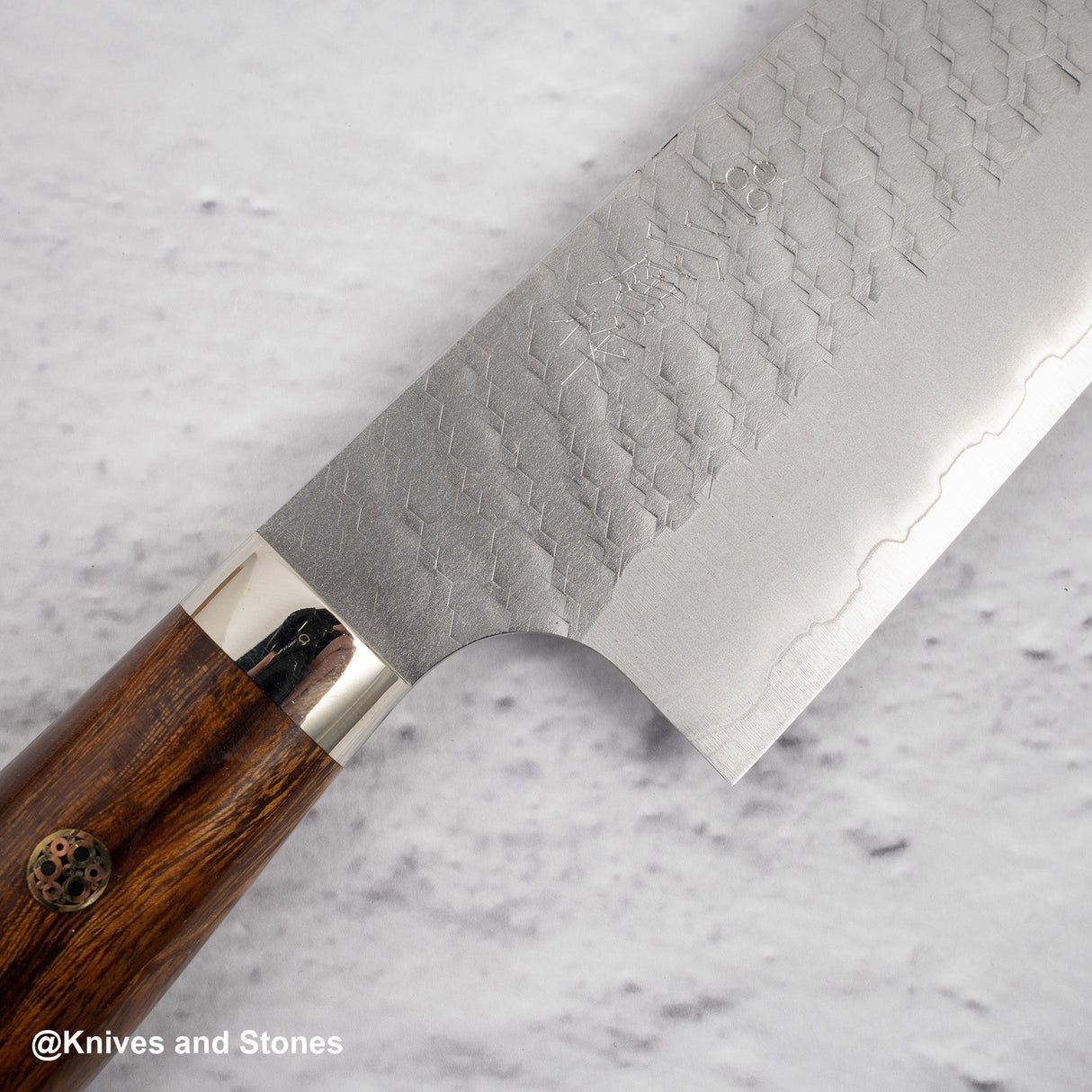 Nigara SG2 Tsuchime Matt Migaki K-tip Gyuto 210mm Western Ironwood