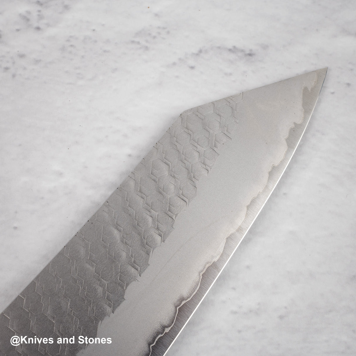 Nigara SG2 Tsuchime Matt Migaki K-tip Gyuto 210mm Western Ironwood