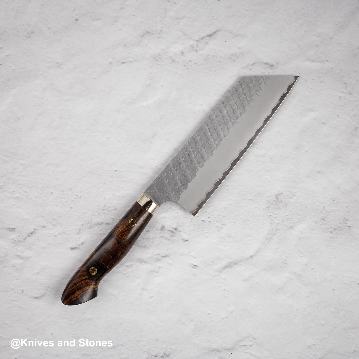 Nigara SG2 Tsuchime Matt Migaki K-tip Nakiri 180mm Western Ironwood