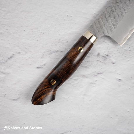 Nigara SG2 Tsuchime Matt Migaki K-tip Nakiri 180mm Western Ironwood