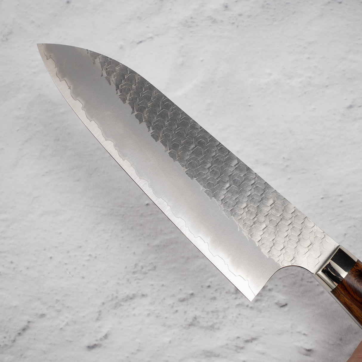 Nigara SG2 Tsuchime Matt Migaki Santoku 180mm Western Ironwood