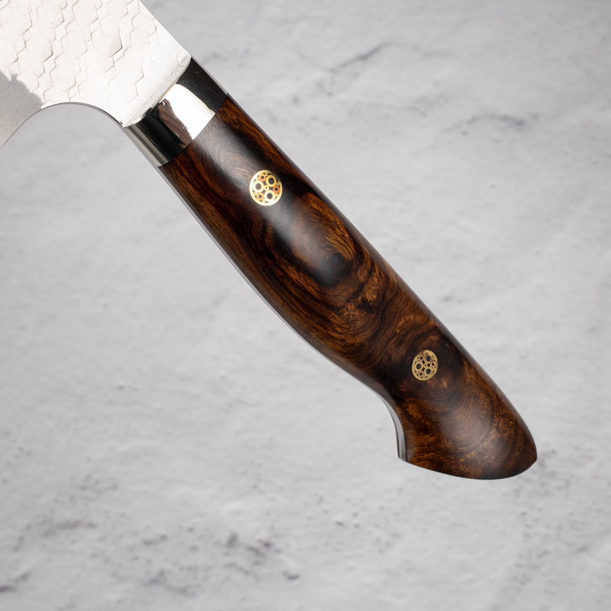Nigara SG2 Tsuchime Matt Migaki Santoku 180mm Western Ironwood