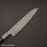 Nigara Special Blue 2 Gyuto 240mm Wrongt Iron Cladding Snakewood Handle