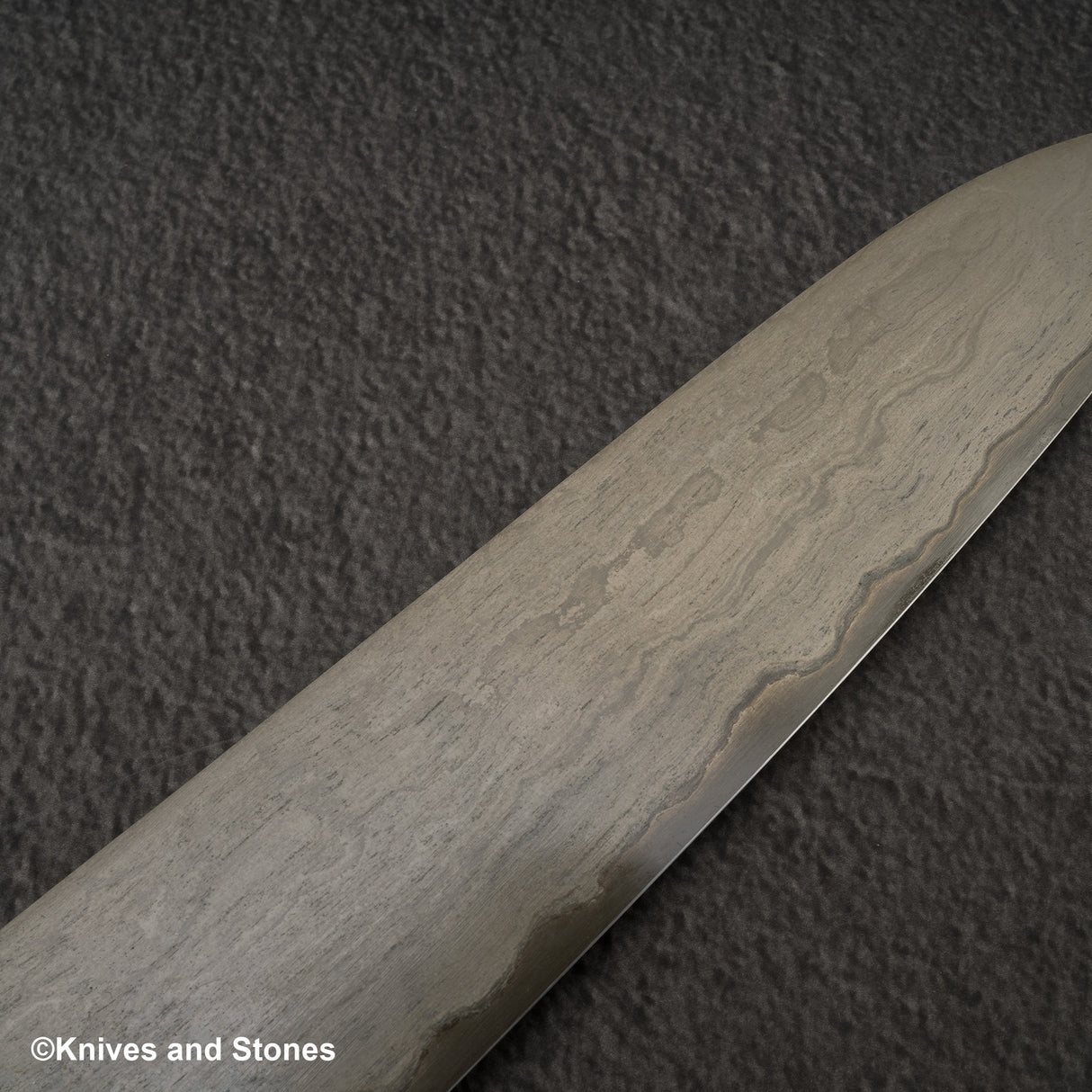 Nigara Special Blue 2 Gyuto 240mm Wrongt Iron Cladding Snakewood Handle