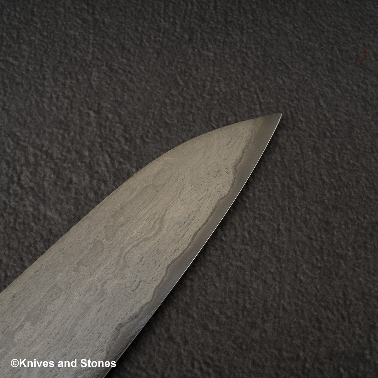 Nigara Special Blue 2 Gyuto 240mm Wrongt Iron Cladding Snakewood Handle