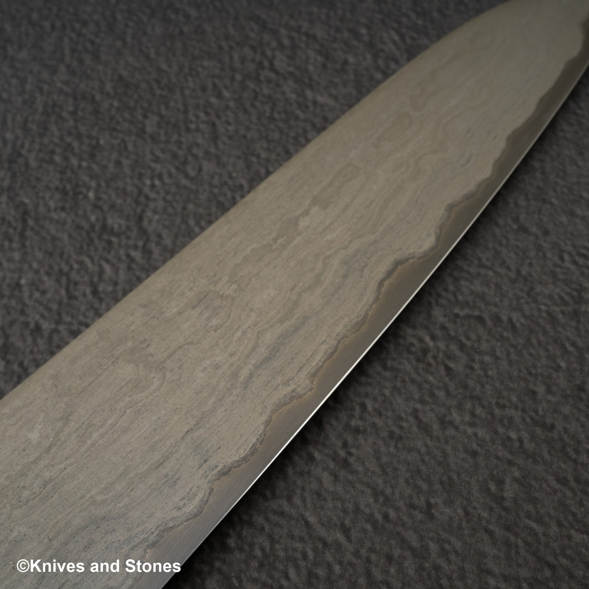Nigara Special Blue 2 Gyuto 240mm Wrongt Iron Cladding Snakewood Handle