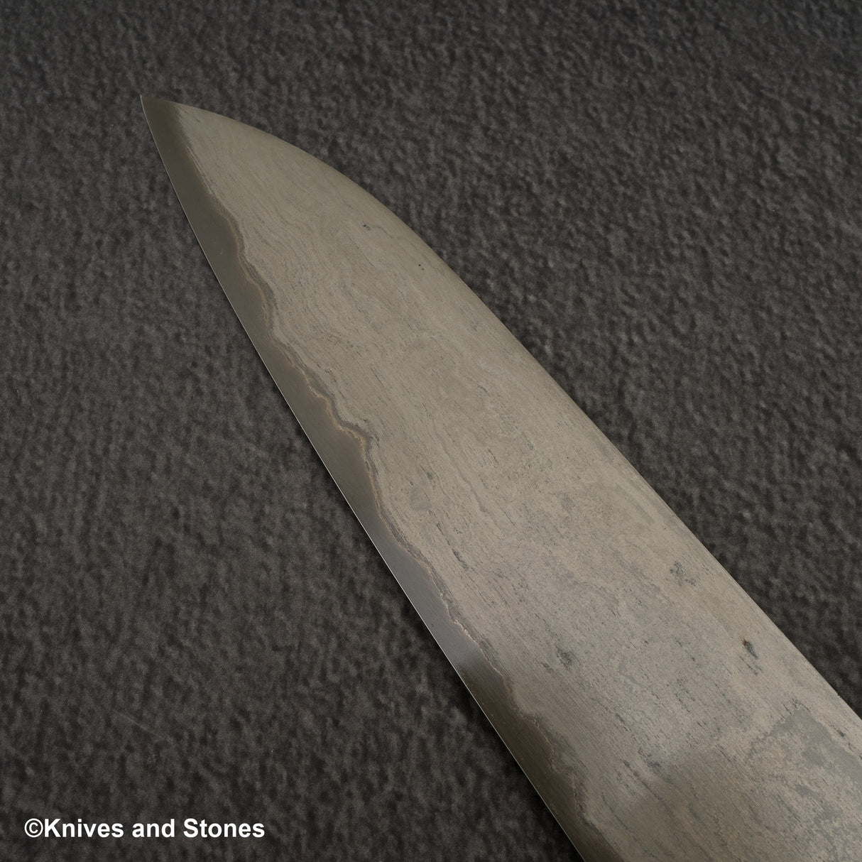 Nigara Special Blue 2 Gyuto 240mm Wrongt Iron Cladding Snakewood Handle
