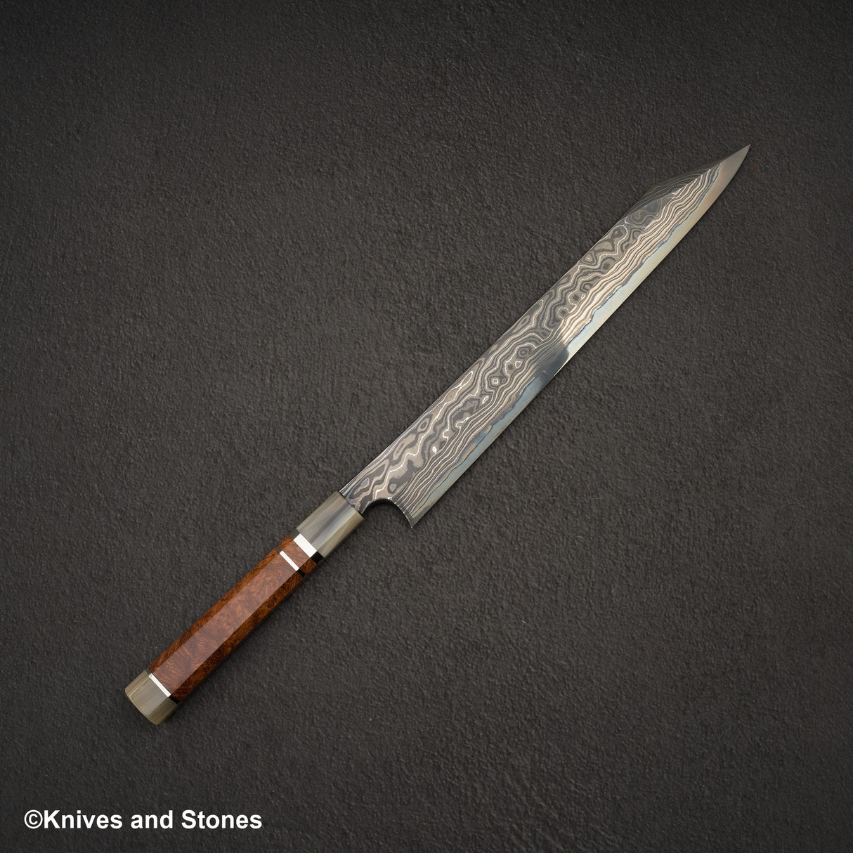 Nigara Special Corless Damascus Kiritsuke Yanagiba Blue 2 Core 300mm