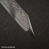 Nigara Special Corless Damascus Kiritsuke Yanagiba Blue 2 Core 300mm