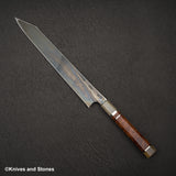Nigara Special Corless Damascus Kiritsuke Yanagiba Blue 2 Core 300mm