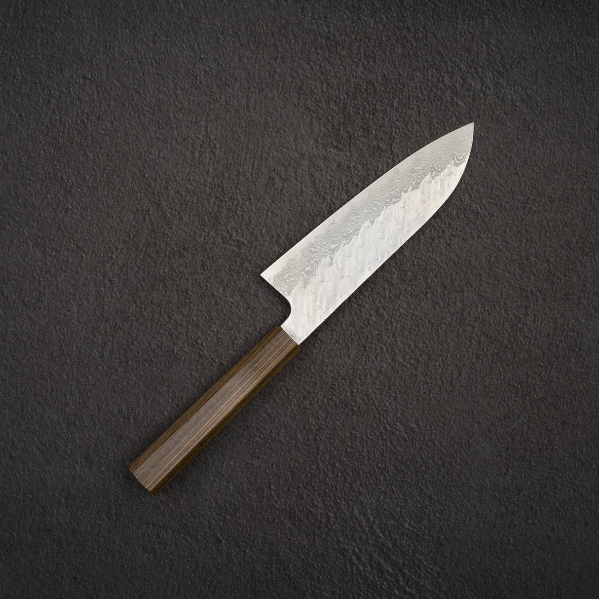 Nigara VG10 Damascus Tsuchime Santoku 175mm