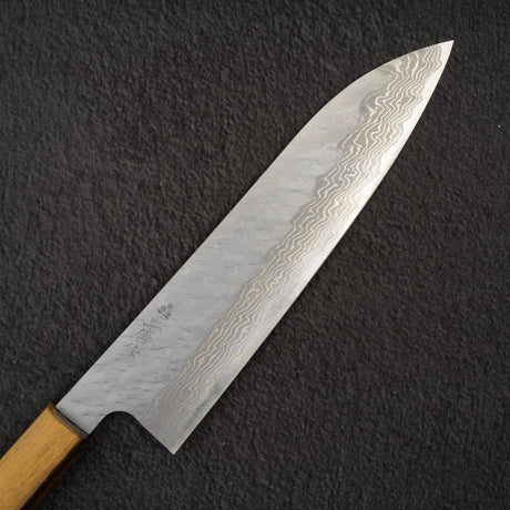 Nigara VG10 Damascus Tsuchime Gyuto 210mm Black Chacate Handle