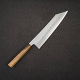 Nigara VG10 Damascus Tsuchime K-tip Gyuto 240mm Black Chacate Handle