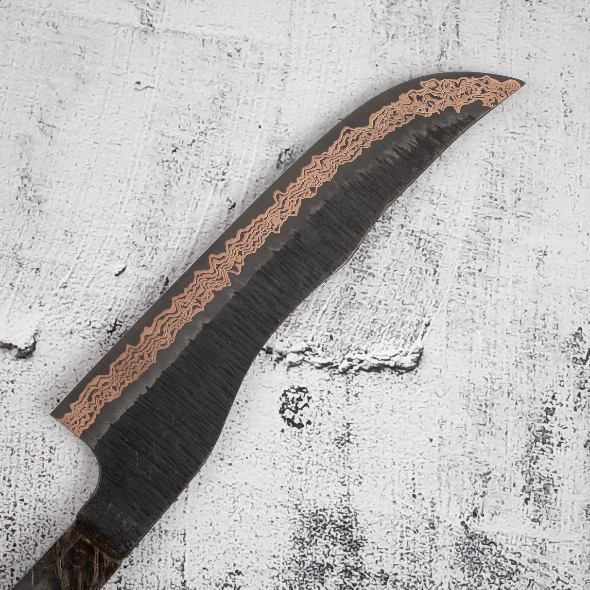 Nigara Yorokobi SLD Copper Damascus Prototype Gyuto 210mm Tsuchime by Hatsukokoro