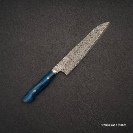 Nigara Anmon (暗紋) SG2 Raindrop Damascus Gyuto 210mm G10 Western Handle SP1