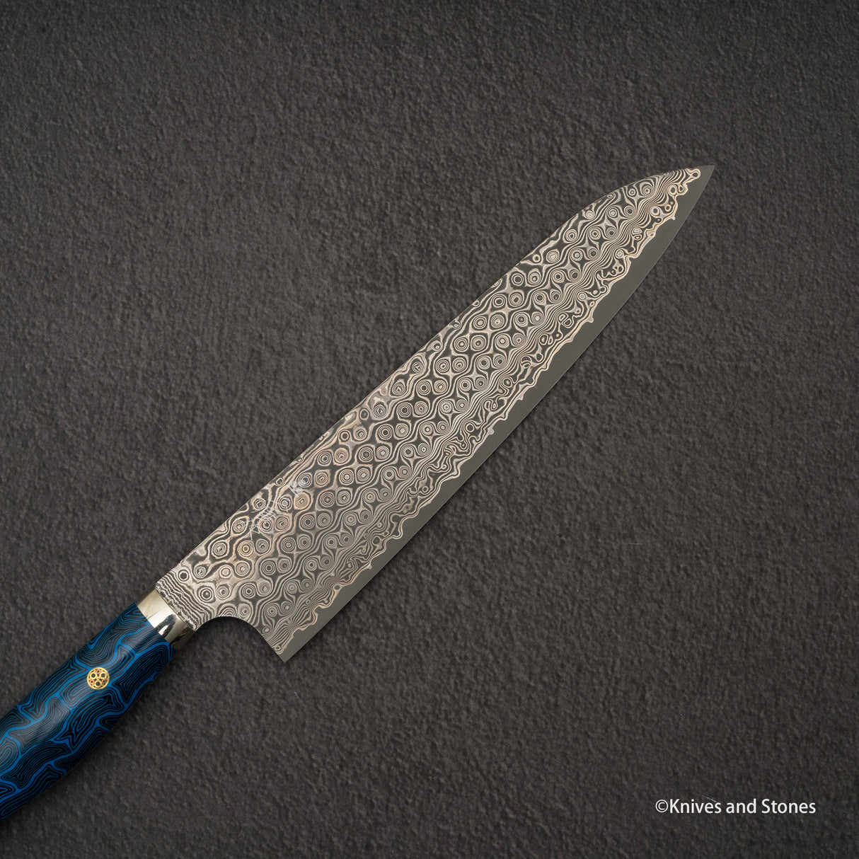 Nigara Anmon (暗紋) SG2 Raindrop Damascus Gyuto 210mm G10 Western Handle SP1