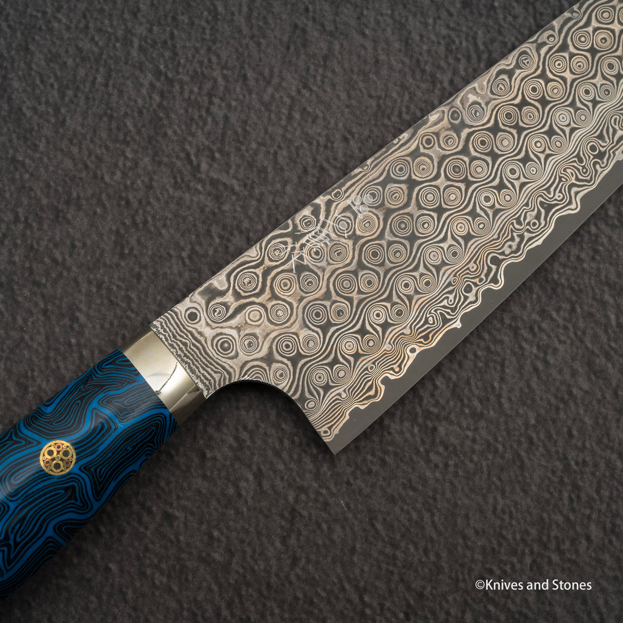 Nigara Anmon (暗紋) SG2 Raindrop Damascus Gyuto 210mm G10 Western Handle SP1
