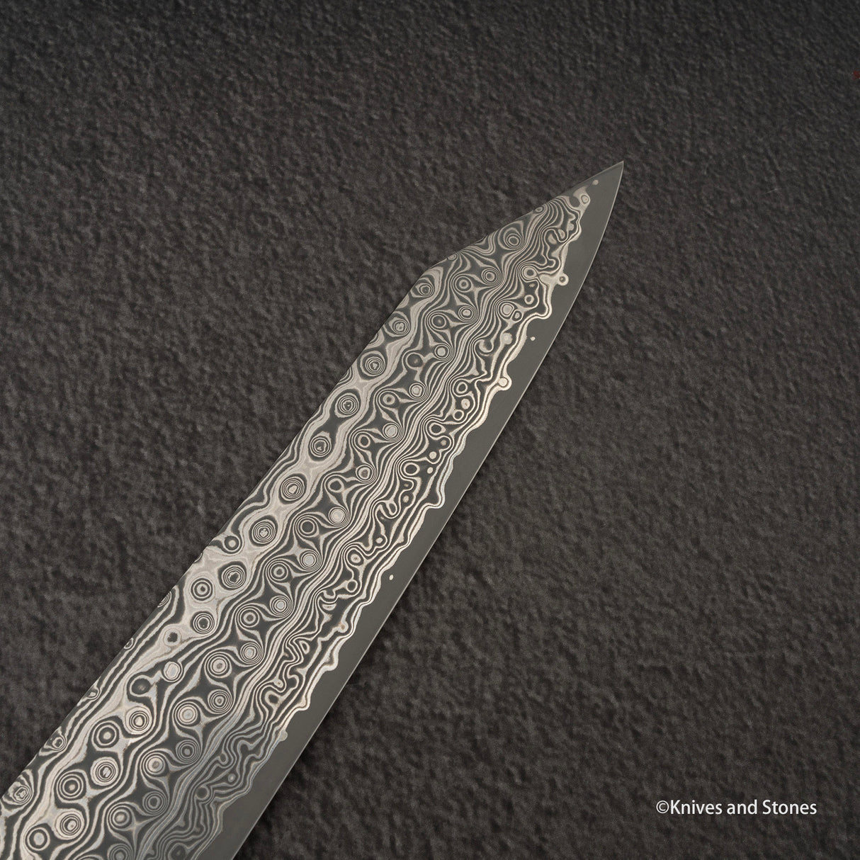 Nigara Anmon (暗紋) SG2 Raindrop Damascus K-tip Sujihiki 255mm Amboyna Western Handle SP1