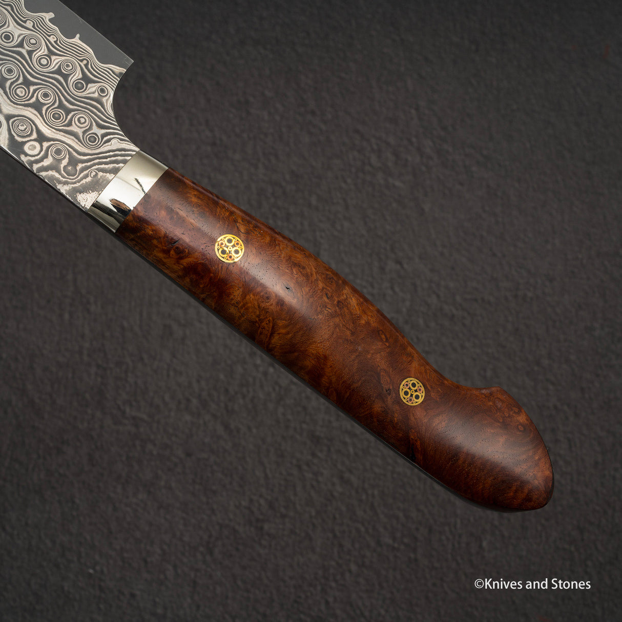 Nigara Anmon (暗紋) SG2 Raindrop Damascus K-tip Sujihiki 255mm Amboyna Western Handle SP1