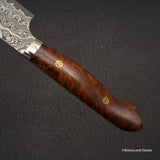 Nigara Anmon (暗紋) SG2 Raindrop Damascus K-tip Sujihiki 255mm Amboyna Western Handle SP1