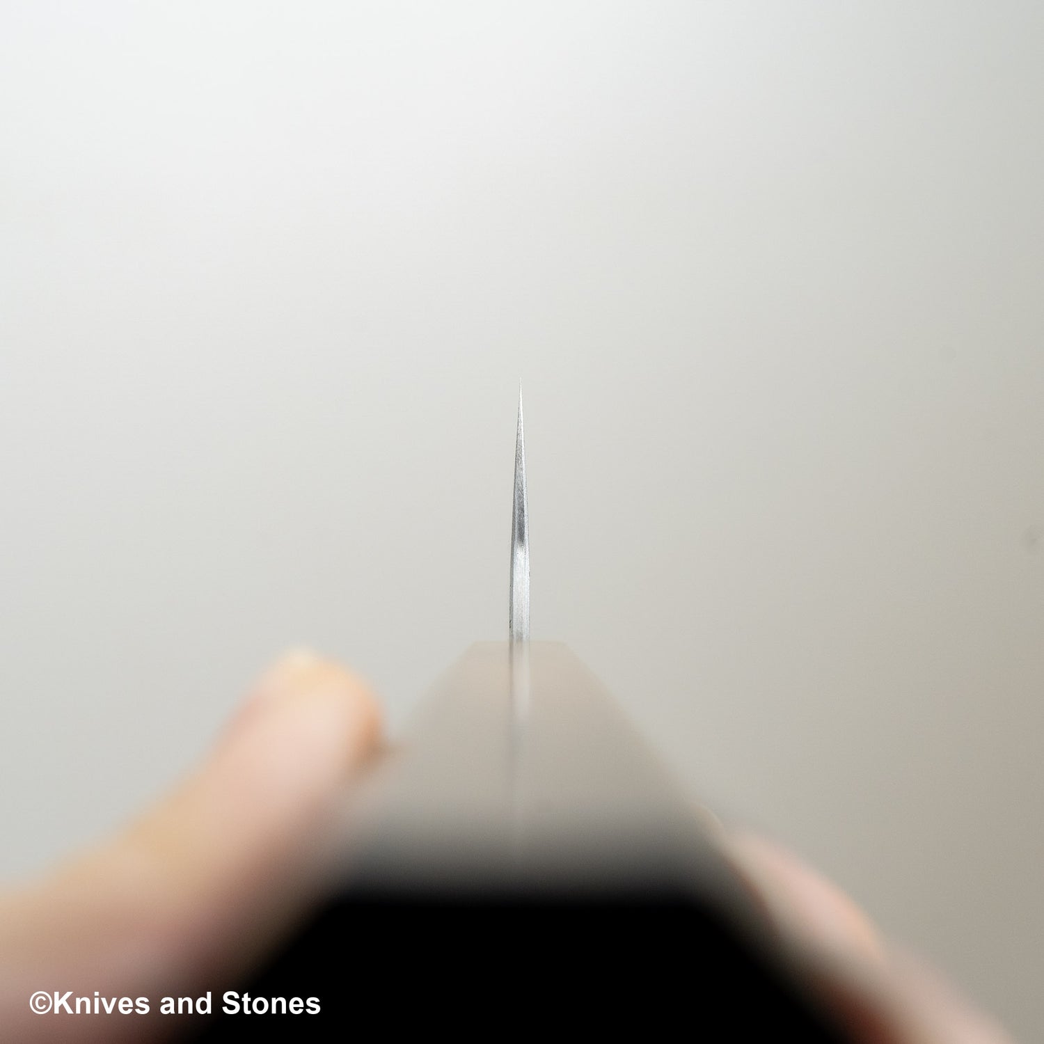 Nigara Aogami（藍色）超級霧面 Migaki Tsuchime 成品 Bunka 180mm 黑色 Chacate