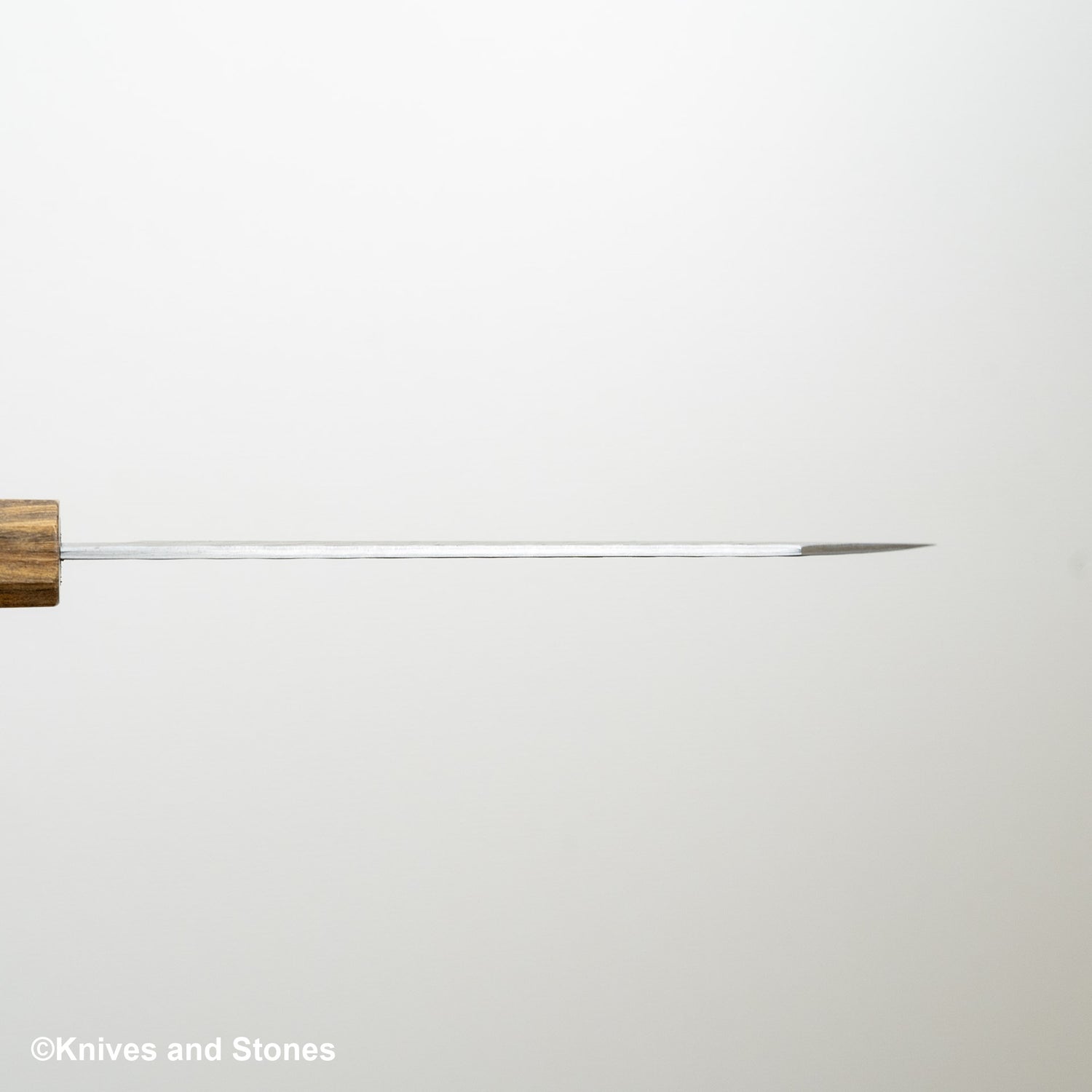 Nigara Aogami（藍色）超級霧面 Migaki Tsuchime 成品 Bunka 180mm 黑色 Chacate