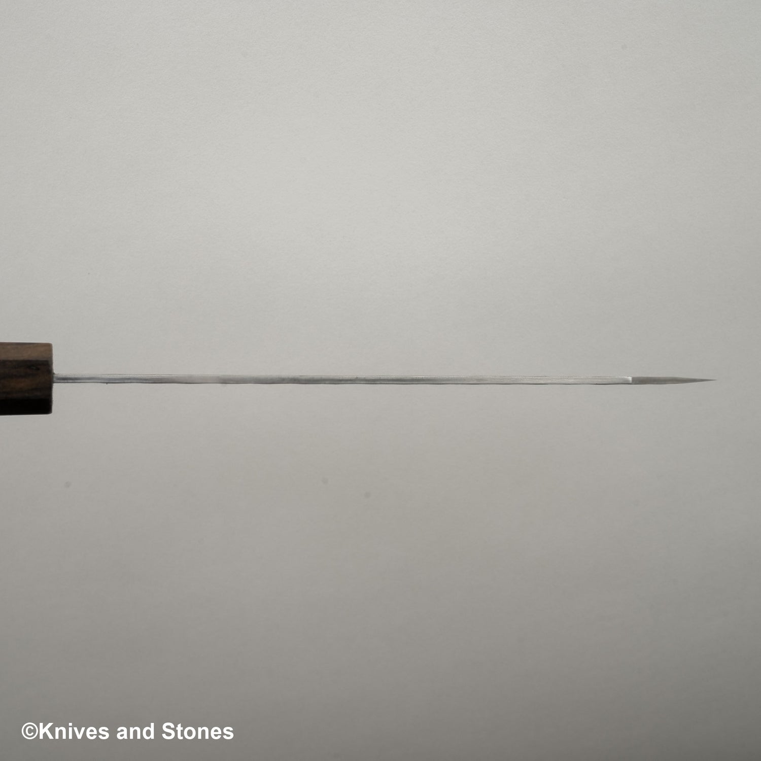 Nigara Aogami (藍色) Super Matt Migaki Tsuchime 成品 K-tip Gyuto 210mm 黑色 Chacate