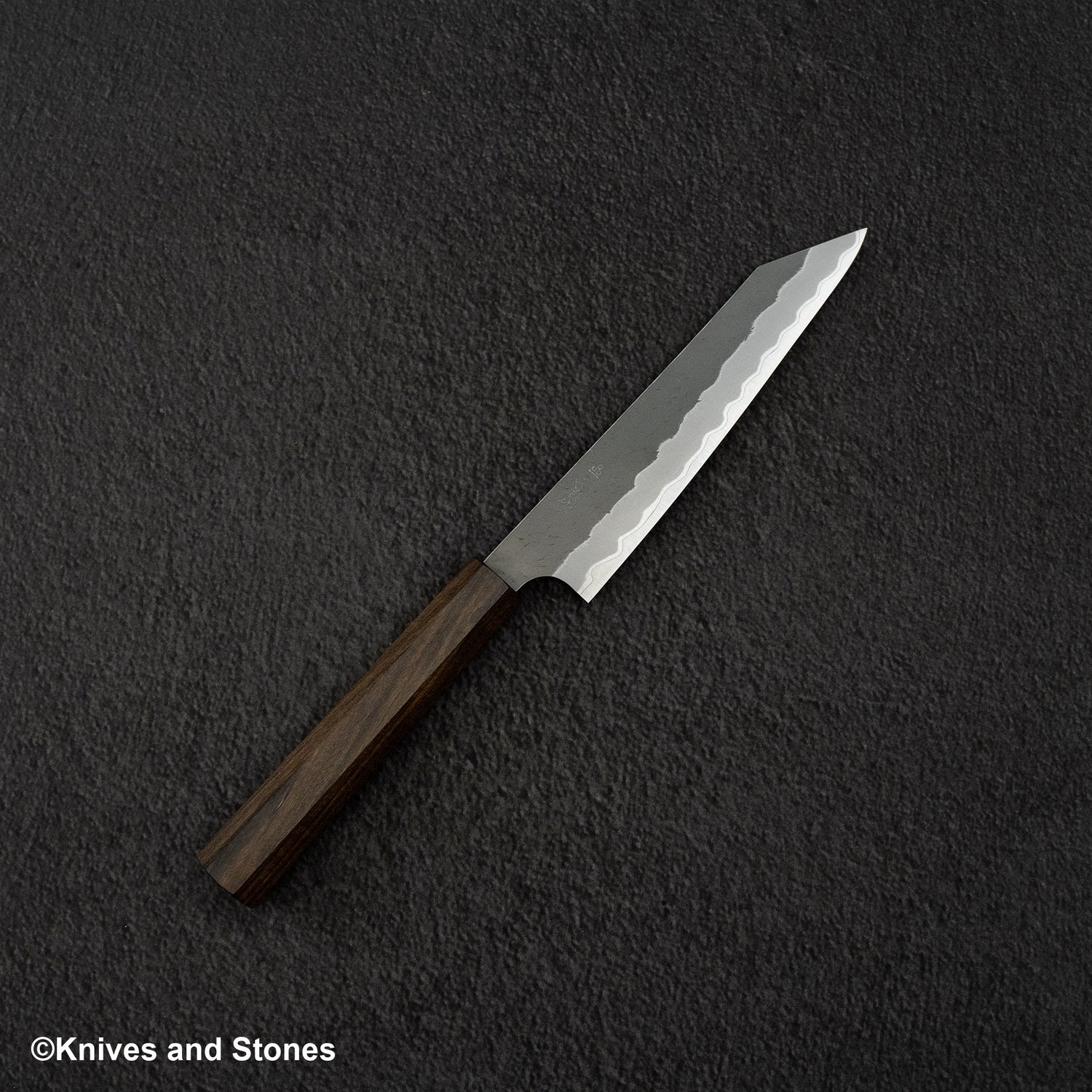 Nigara Aogami（藍色）超級霧面 Migaki Tsuchime 成品 K-tip Petty 150mm 黑色 Chacate