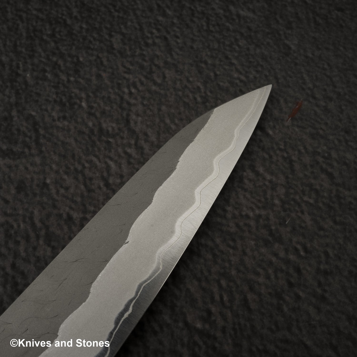 Nigara Aogami（藍色）超級霧面Migaki Tsuchime 成品 Petty 150mm 黑色 Chacate