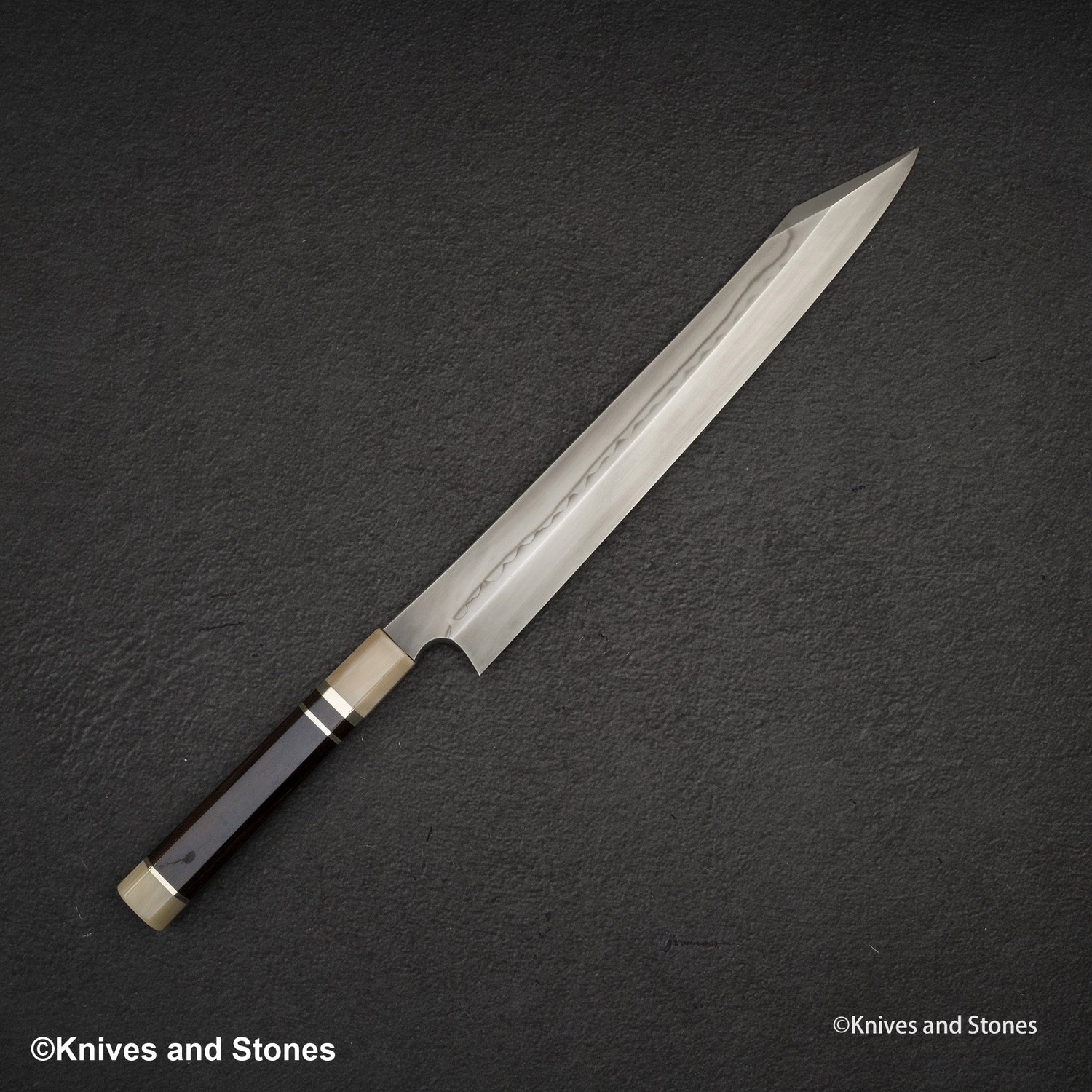 Nigara Blue 2 Honyaki Dual Hamon 柳葉切助 300mm