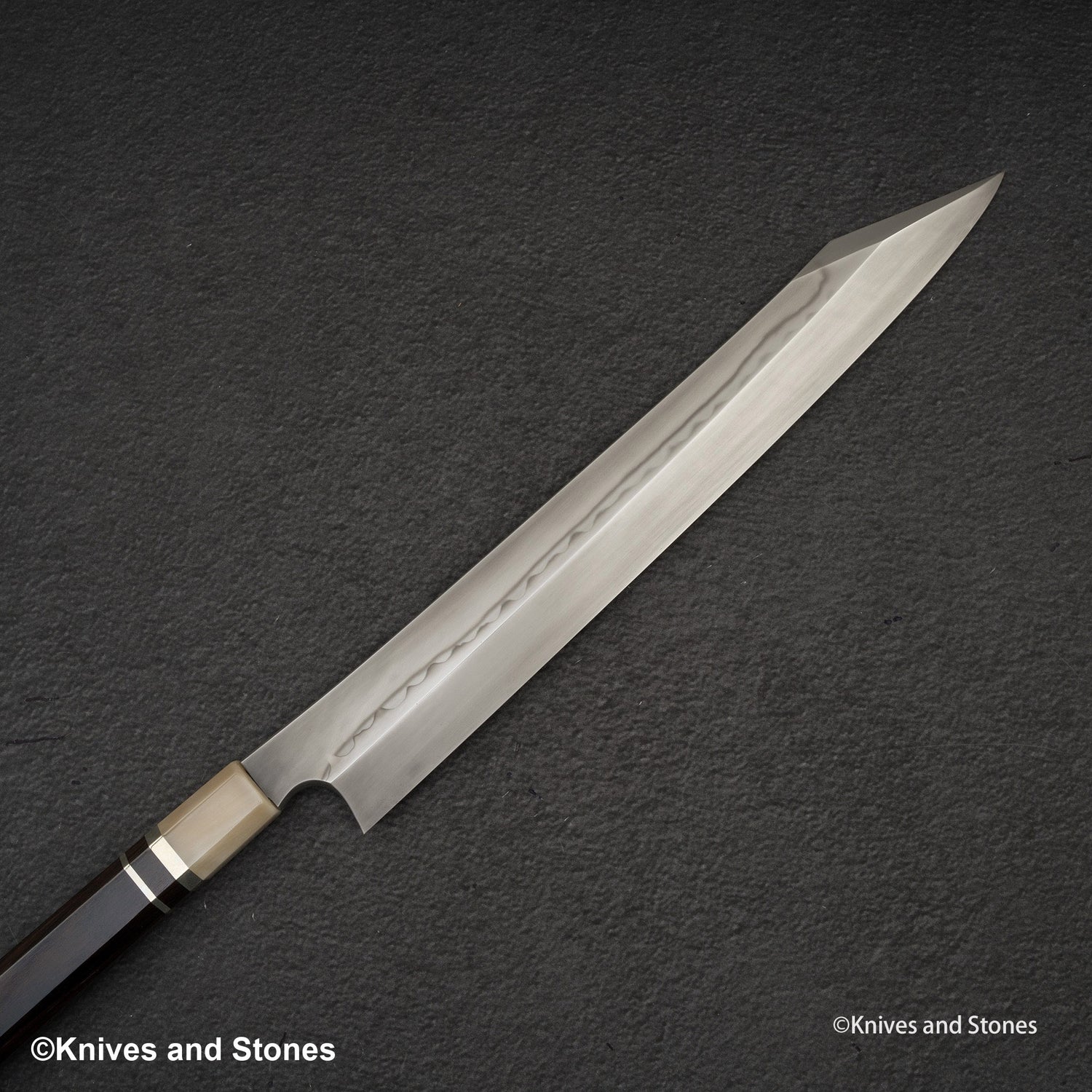 Nigara Blue 2 Honyaki Dual Hamon 柳葉切助 300mm