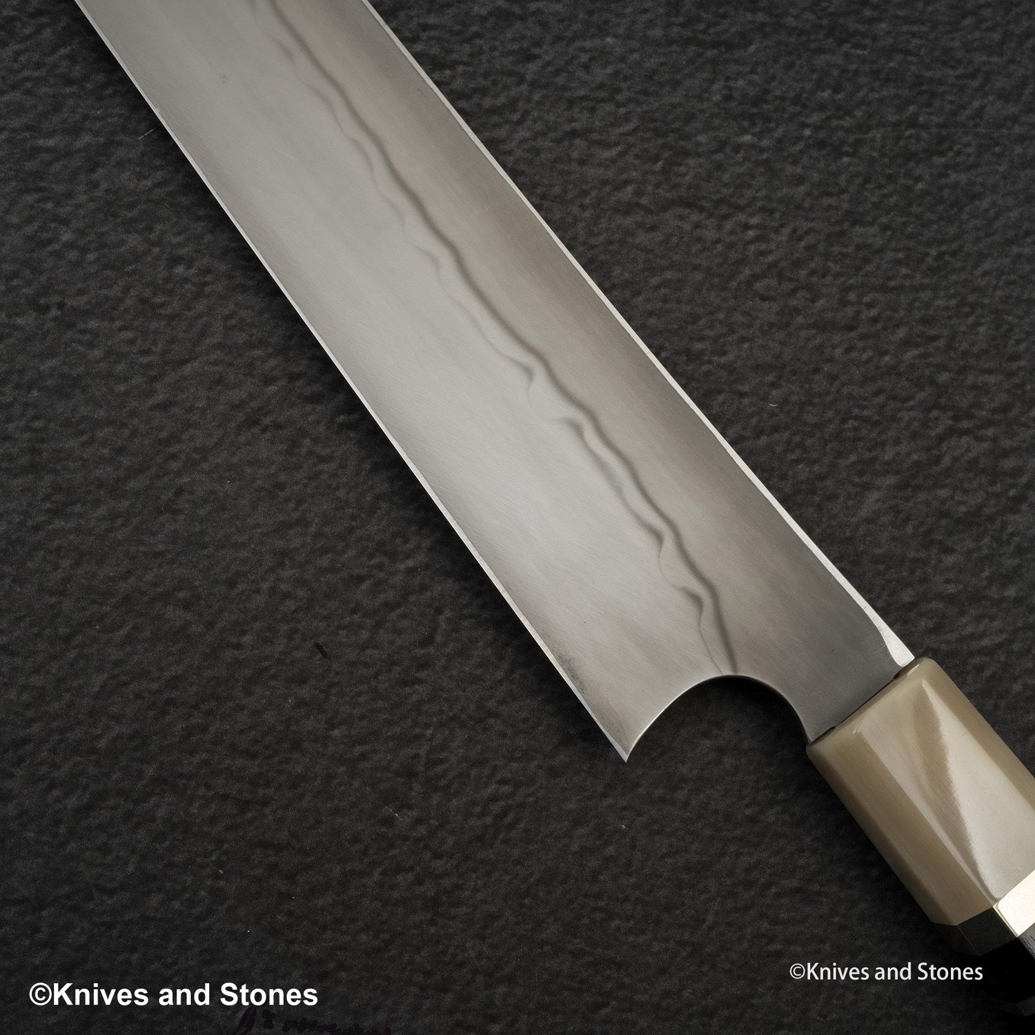 Nigara Blue 2 Honyaki Dual Hamon 柳葉切助 300mm