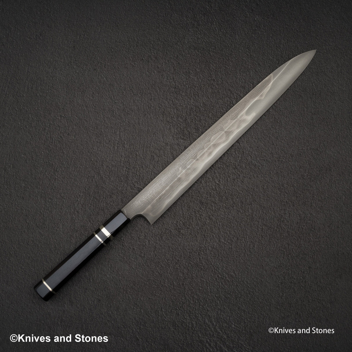 Nigara Blue 2 Honyaki Yanagiba 330mm Tobiyaki Sword Hamon