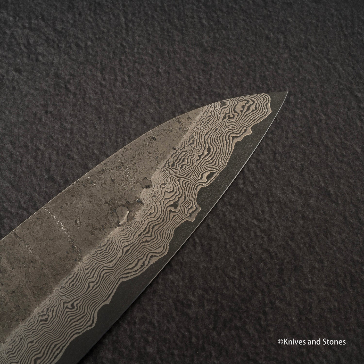 Nigara Ginsan Kurozome Damascus Gyuto 240mm Birch Handle