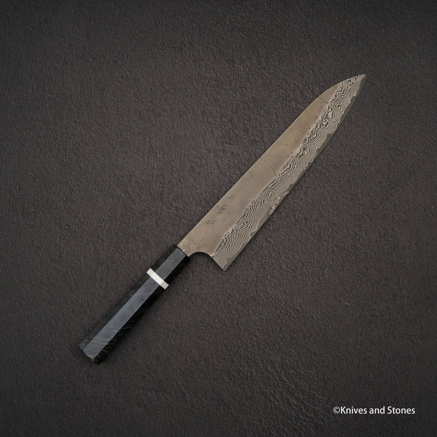 Nigara Ginsan Kurozome Damascus Gyuto 270mm Birch Handle