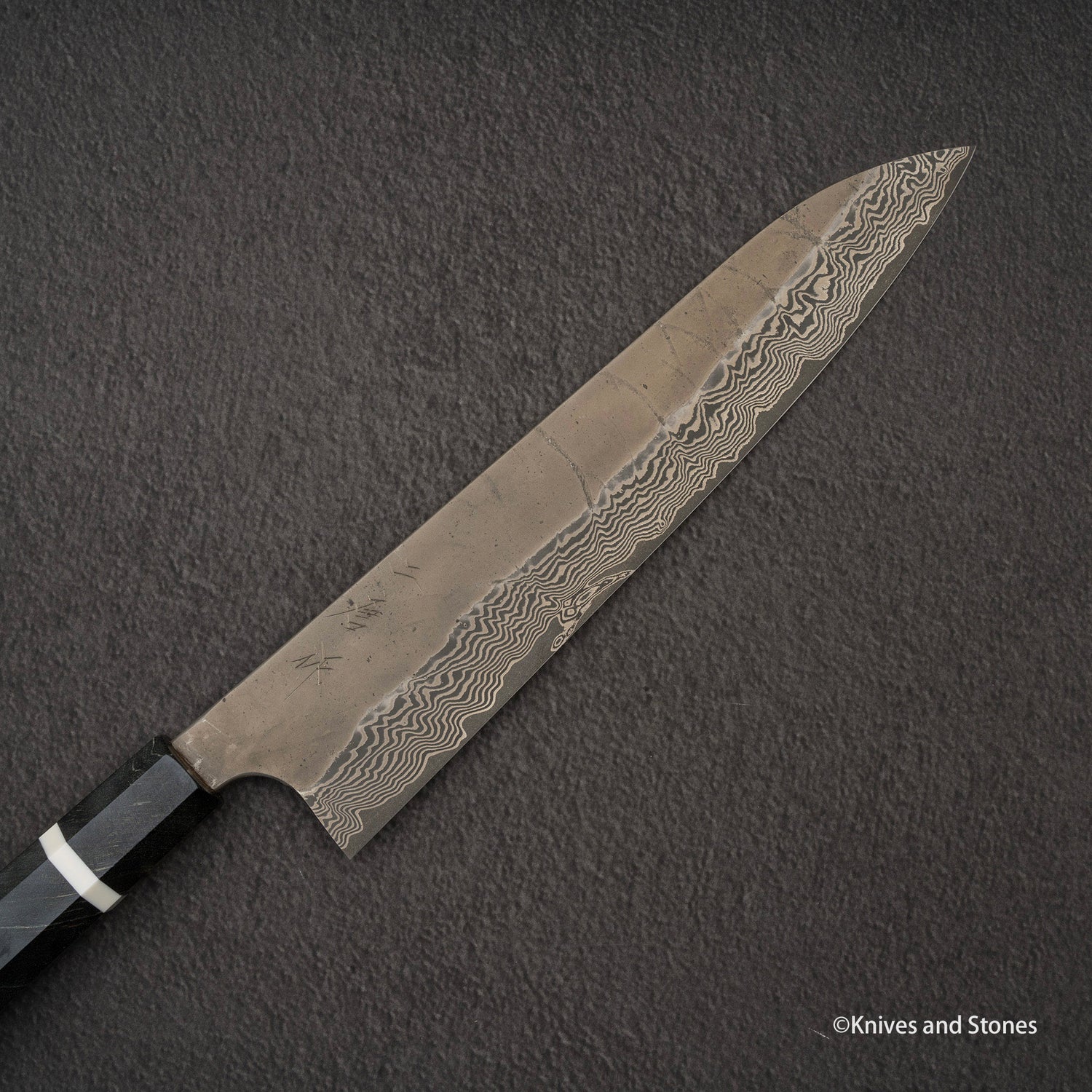 Nigara Ginsan Kurozome Damascus Gyuto 270mm Birch Handle