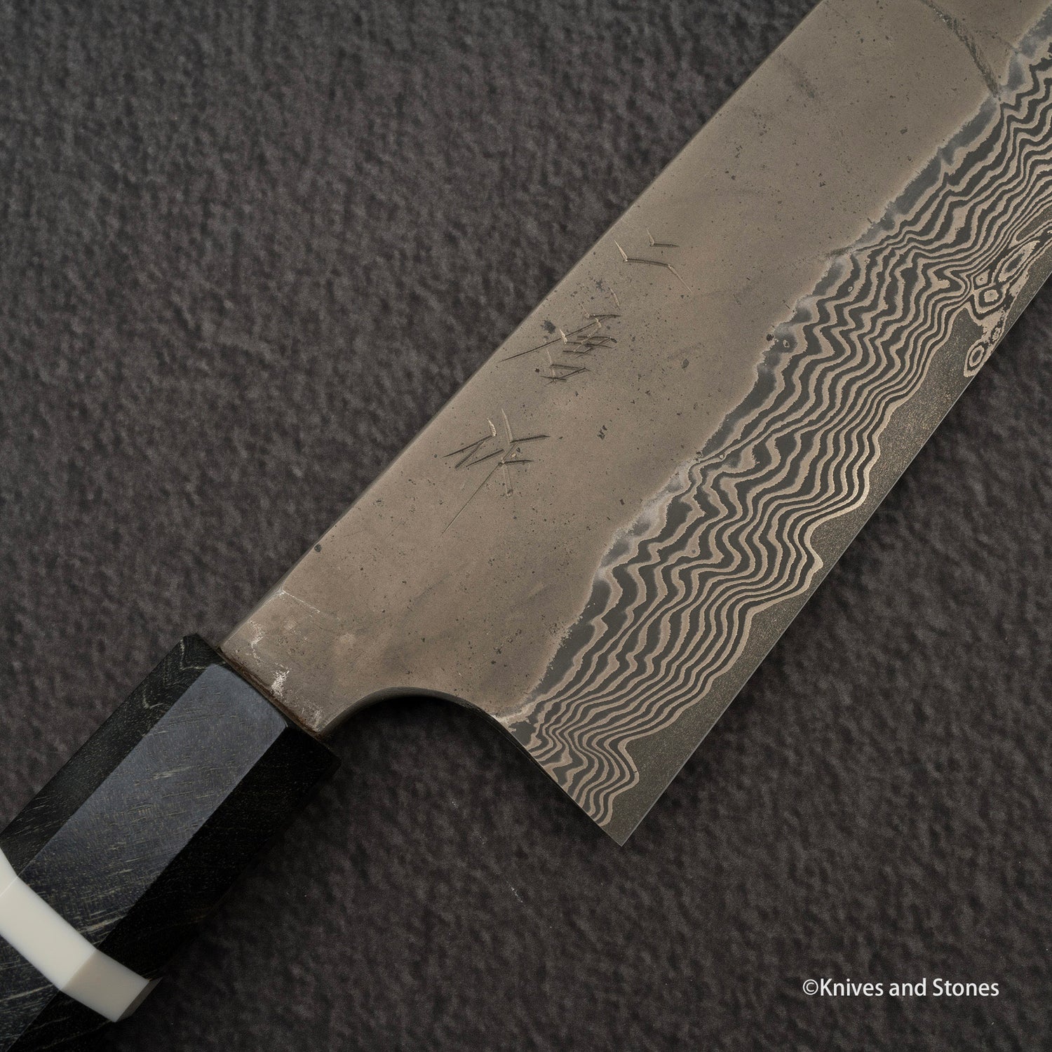 Nigara Ginsan Kurozome Damascus Gyuto 270mm Birch Handle