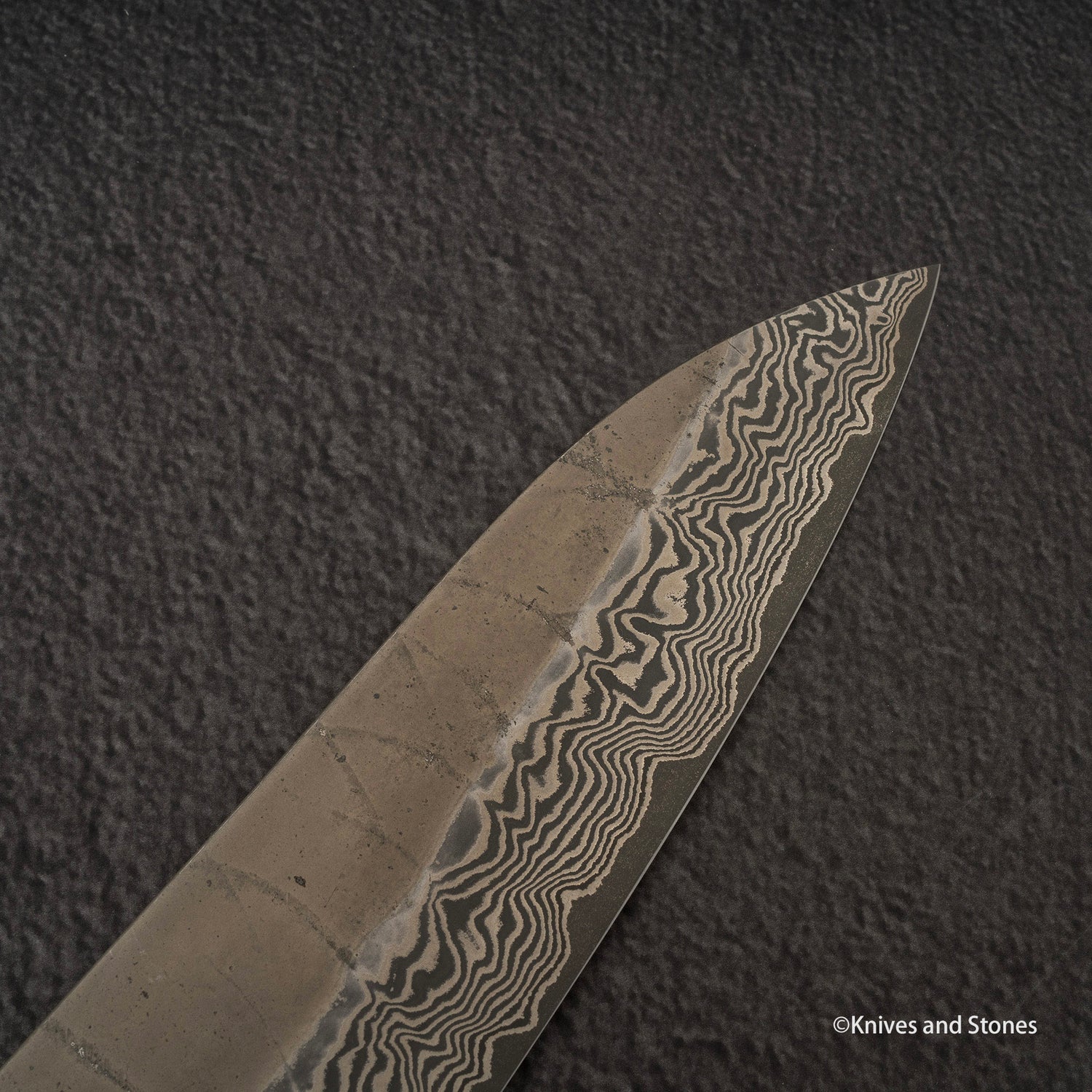 Nigara Ginsan Kurozome Damascus Gyuto 270mm Birch Handle