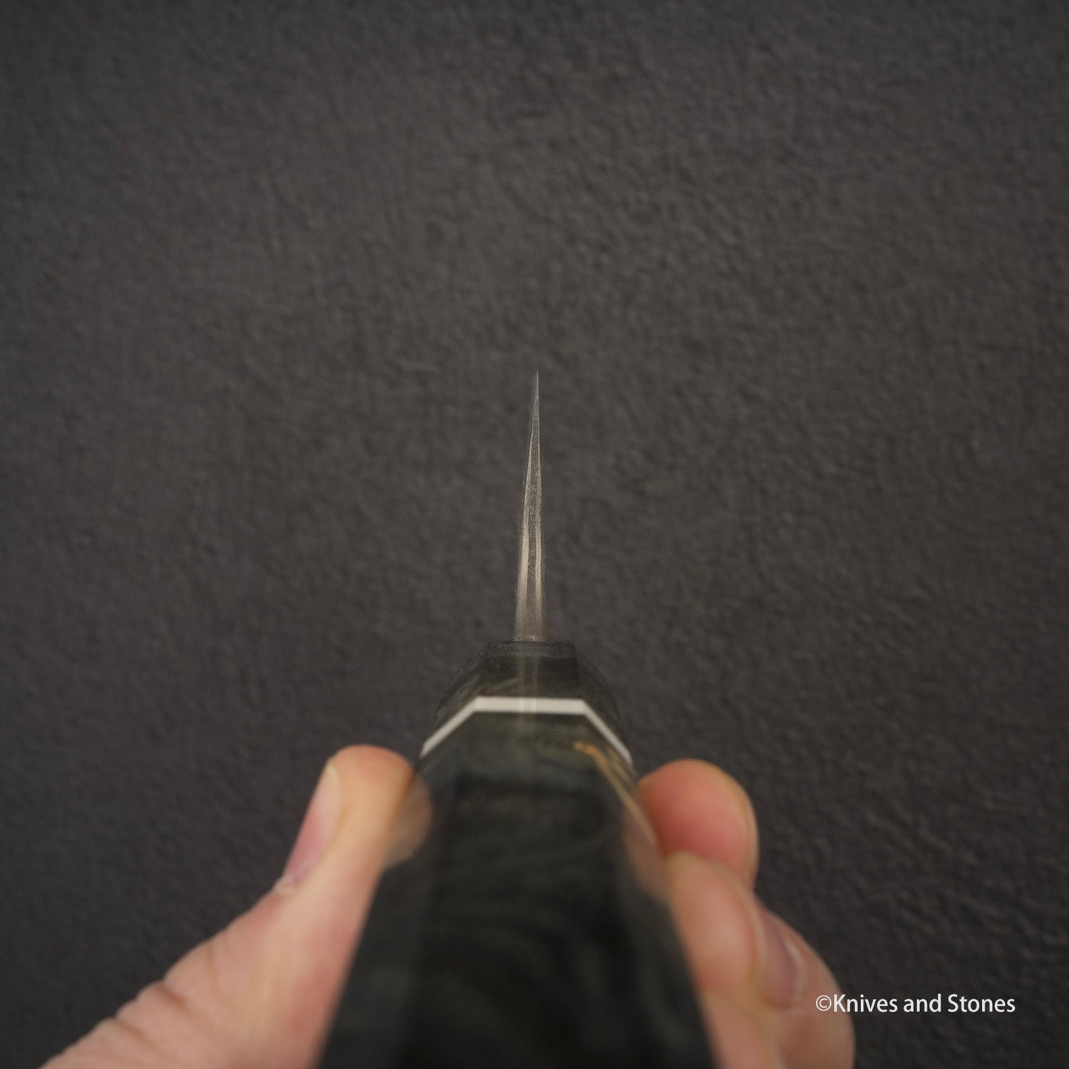 Nigara Ginsan Kurozome Damascus K-tip Gyuto 210mm Birch Handle