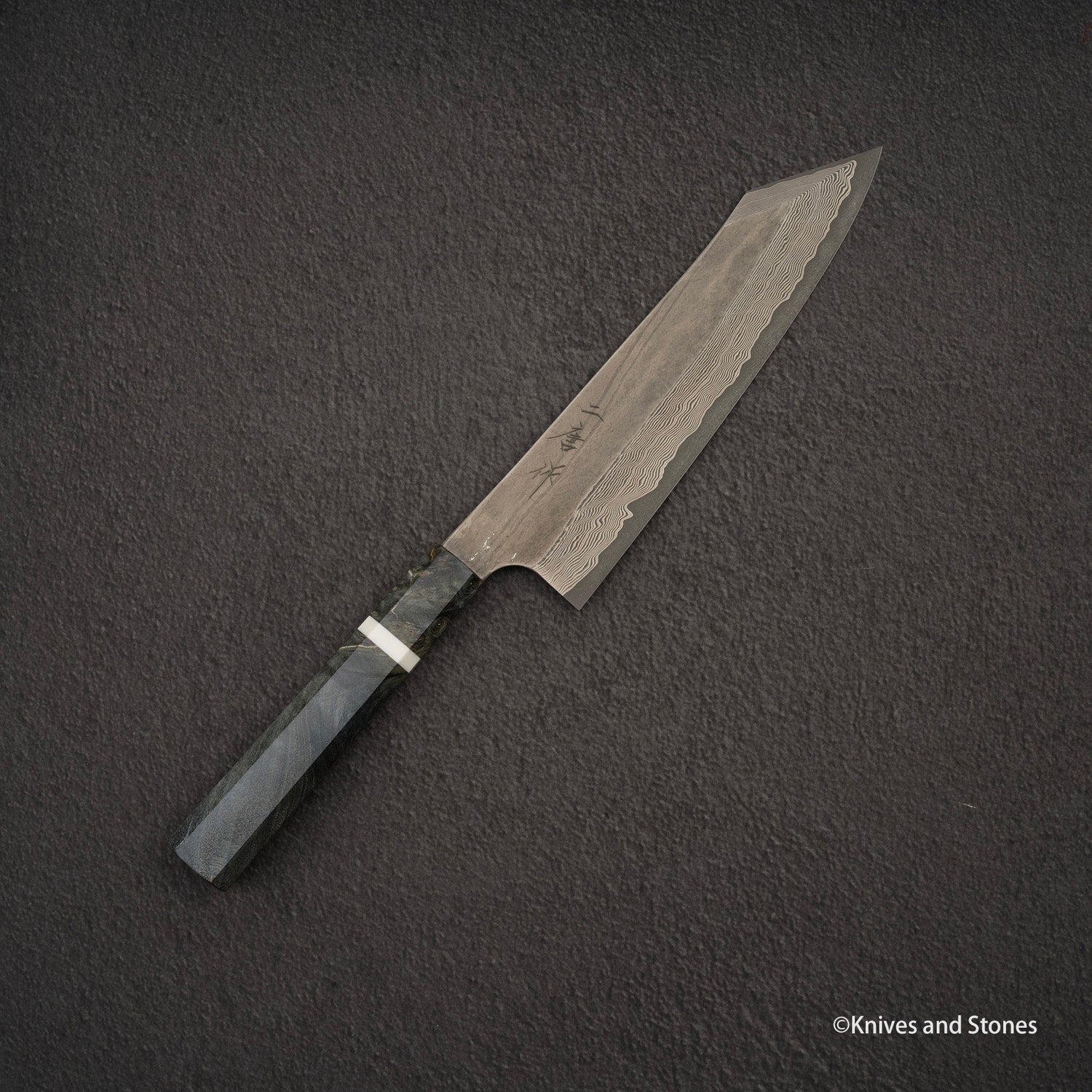 Nigara Ginsan Kurozome Damascus K-tip Gyuto 210mm Birch Handle