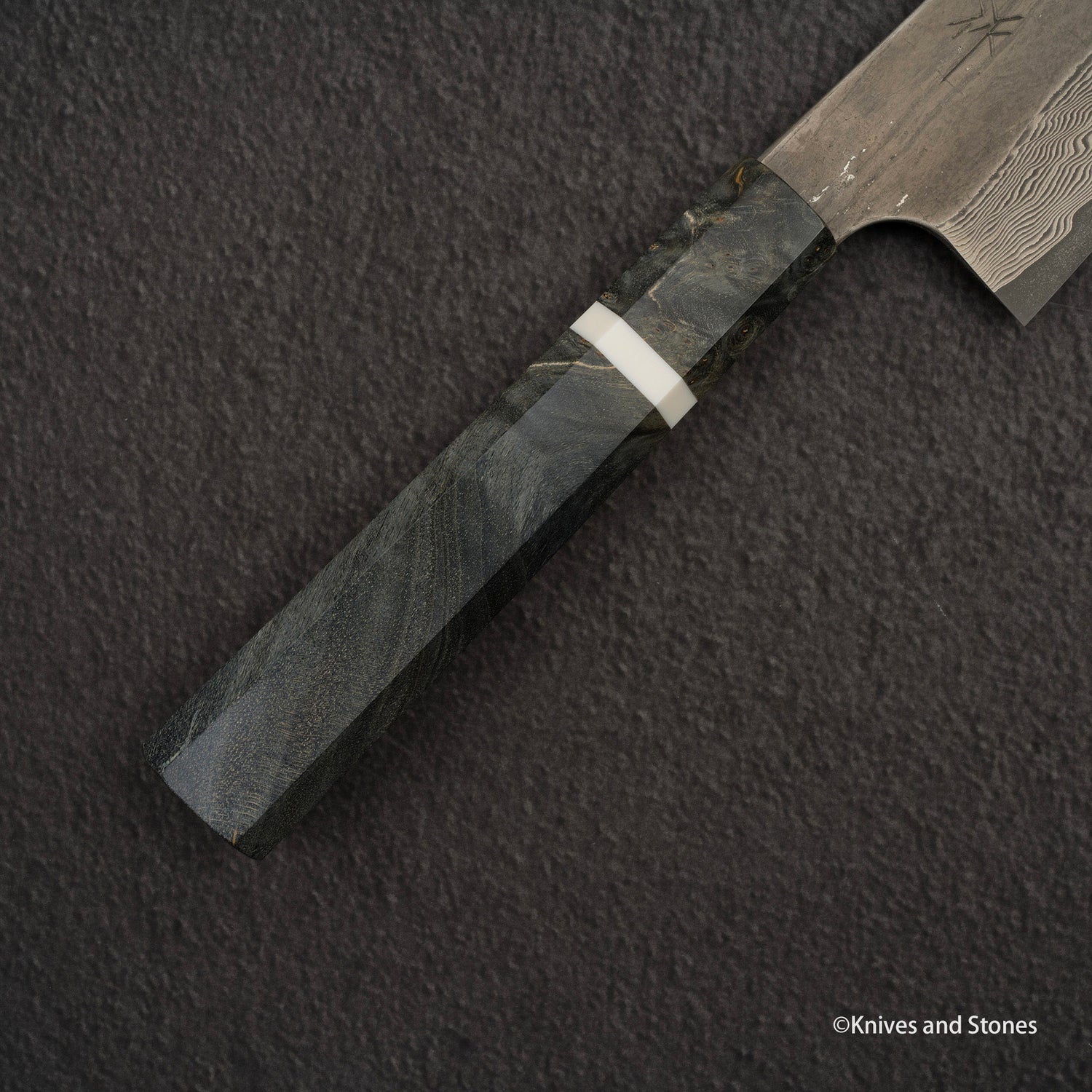 Nigara Ginsan Kurozome Damascus K-tip Gyuto 210mm Birch Handle