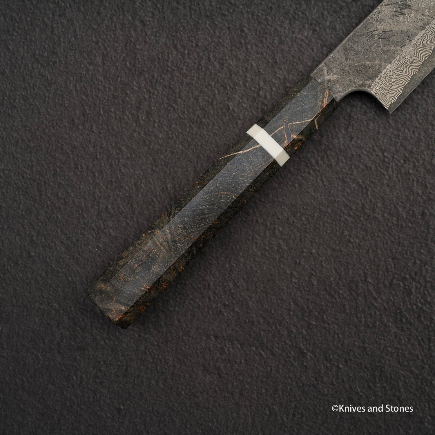 Nigara Ginsan Kurozome Damascus Sujihiki 300mm Birch Handle